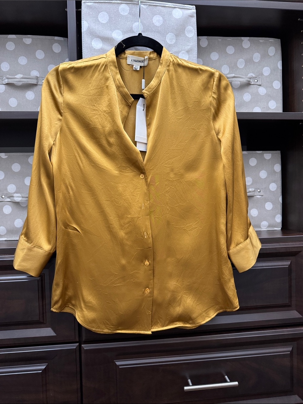 L’AGENCE silk blouse XS